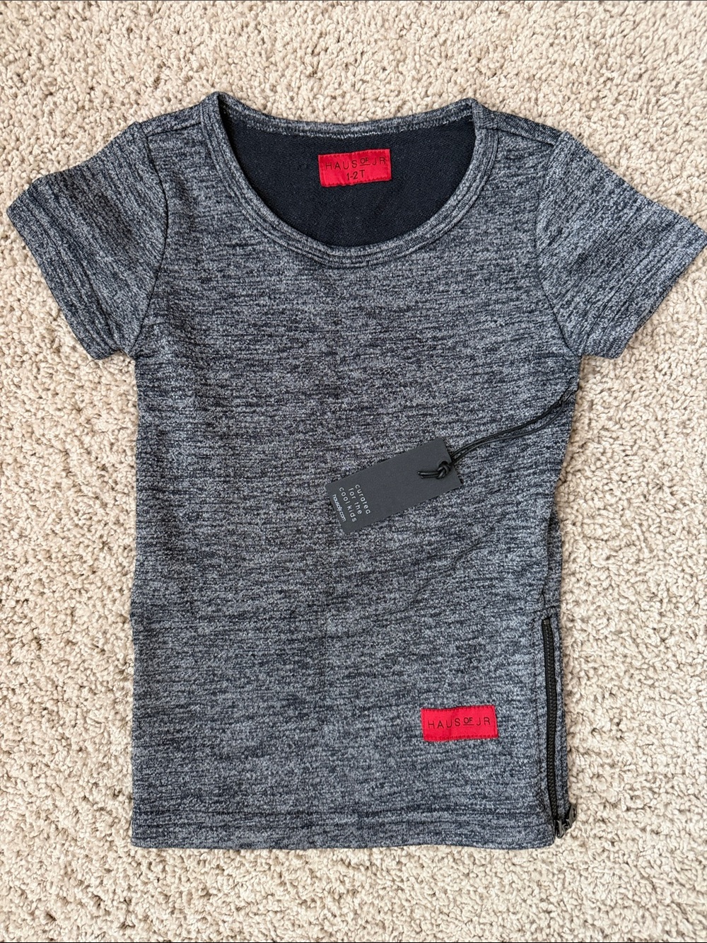 Haus of JR Boys' Heather Gray Short Sleeve Tee